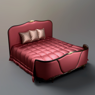 Luxury Upholstered Tufted Bed AQ3D by AQ3D