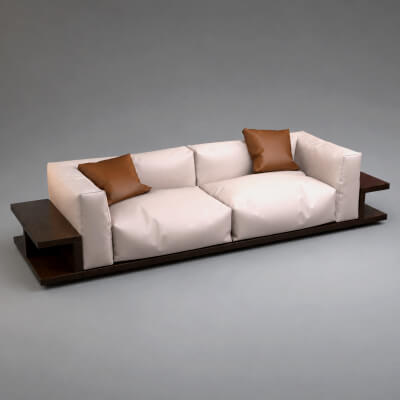 Modern 3 Seater Sofa 3D Model &ndash Contemporary Living