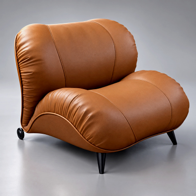 Modern Brown Upholstered Accent Chair AQ3D by AQ3D