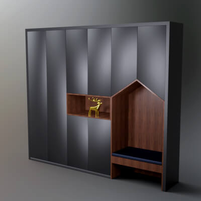 Modern Cabinet 3D Model AQ3D