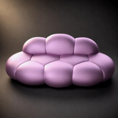 Modern Cloud Sofa 3D Model AQ3D