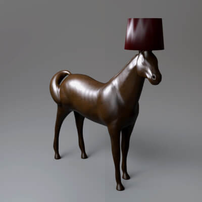 Modern Horse Lamp 3D Model &ndash Decorative Lighting AQ3D