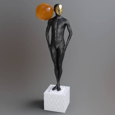 Modern Human Mannequin Sculpture &ndash Abstract Figure Statue 3D by AQ3D