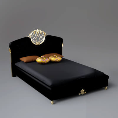 Modern Luxury Bed 3D Model AQ3D by AQ3D