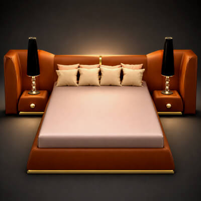Modern Luxury Bed 3D Model AQ3D by AQ3D
