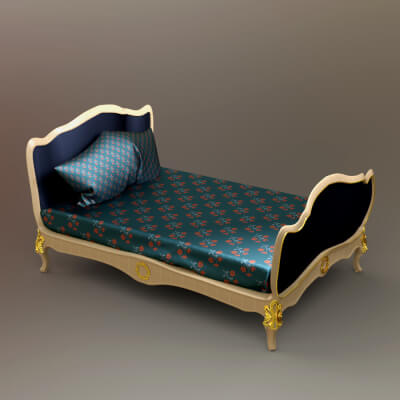 Modern Luxury Bed 3D Model AQ3D