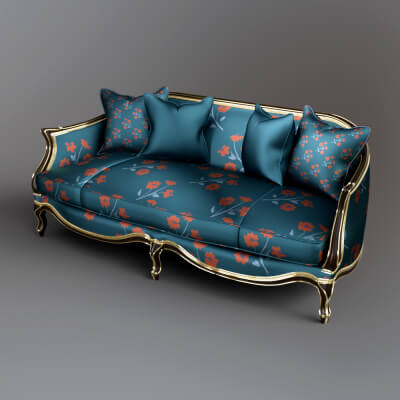 Modern Luxury Sofa 3D Model AQ3D by AQ3D