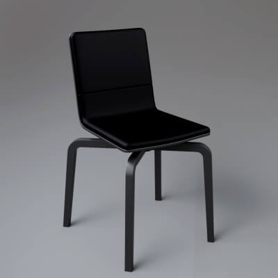 Modern Minimalist Dining Chair 3D Model AQ3D by AQ3D