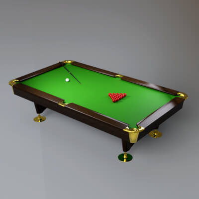 Modern Snooker Table 3D Model AQ3D by AQ3D