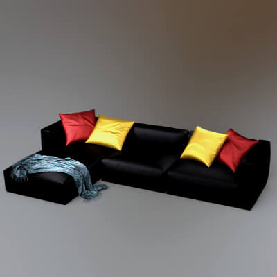 Modern Sofa 3D Model by AQ3D