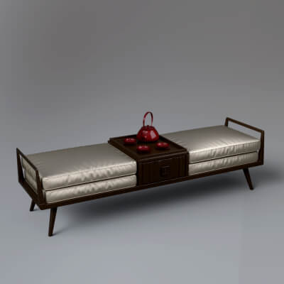 Modern Wooden Bench 3D Model AQ3D by AQ3D