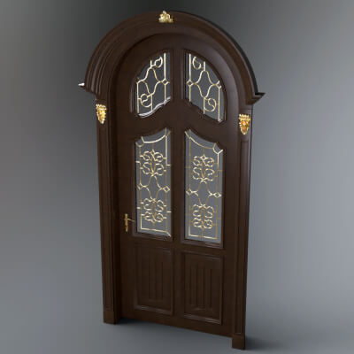 Modern Wooden Interior Door AQ3D
