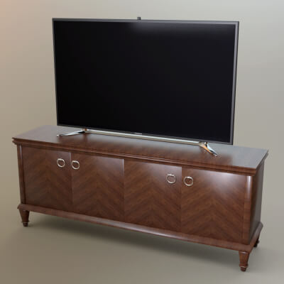 Modern Wooden TV Cabinet With Storage Drawers AQ3D by AQ3D