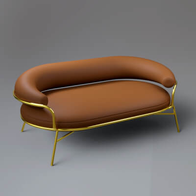 Premium Fabric Sofa 3D Model AQ3D by AQ3D