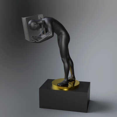 Realistic Human Statue 3D Model AQ3D