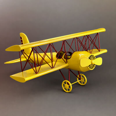 Vintage Toy Biplane AQ3D