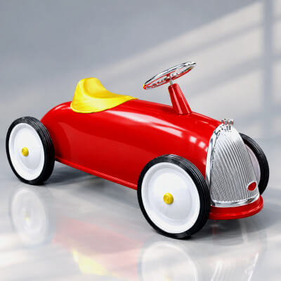 Vintage Toy Pedal Car 3D Model AQ3D