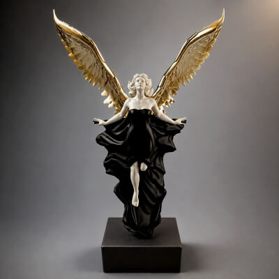 Winged Goddess Statue 3D Model AQ3D by AQ3D