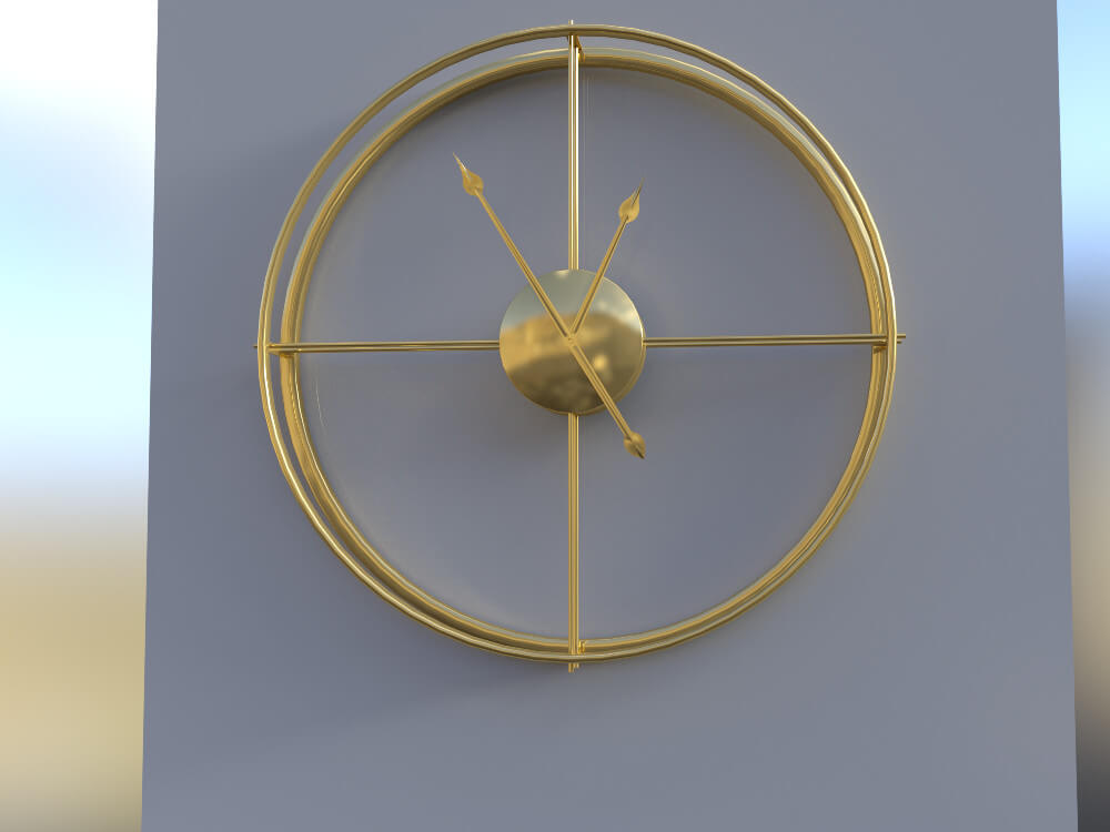 Elegant Wall Clock Daz Content by Aqua3D
