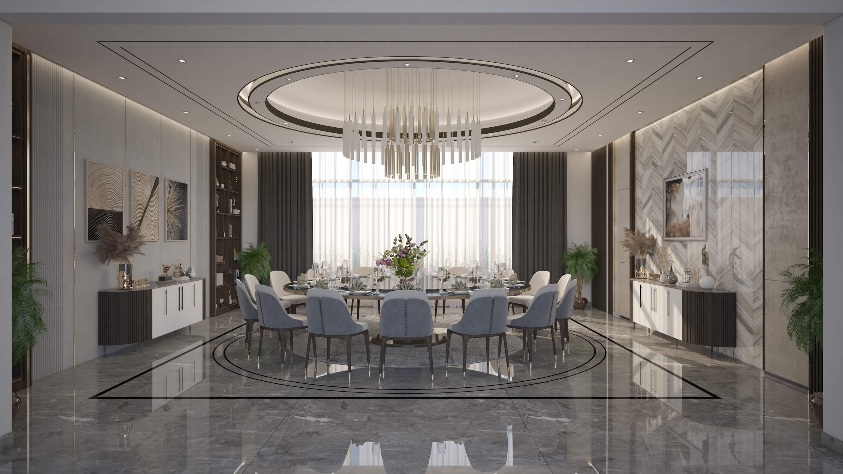 Modern Dining Room - 3D Model by Archcorners