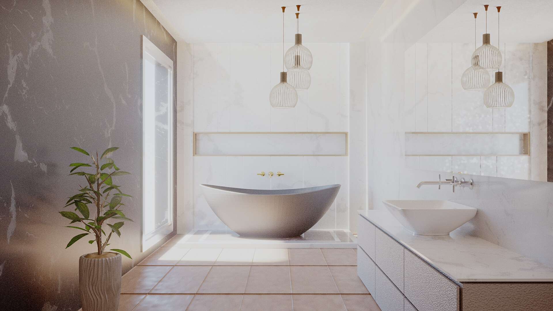 Elegant Modern Bathroom Interior - 3D Model by Architect Craft