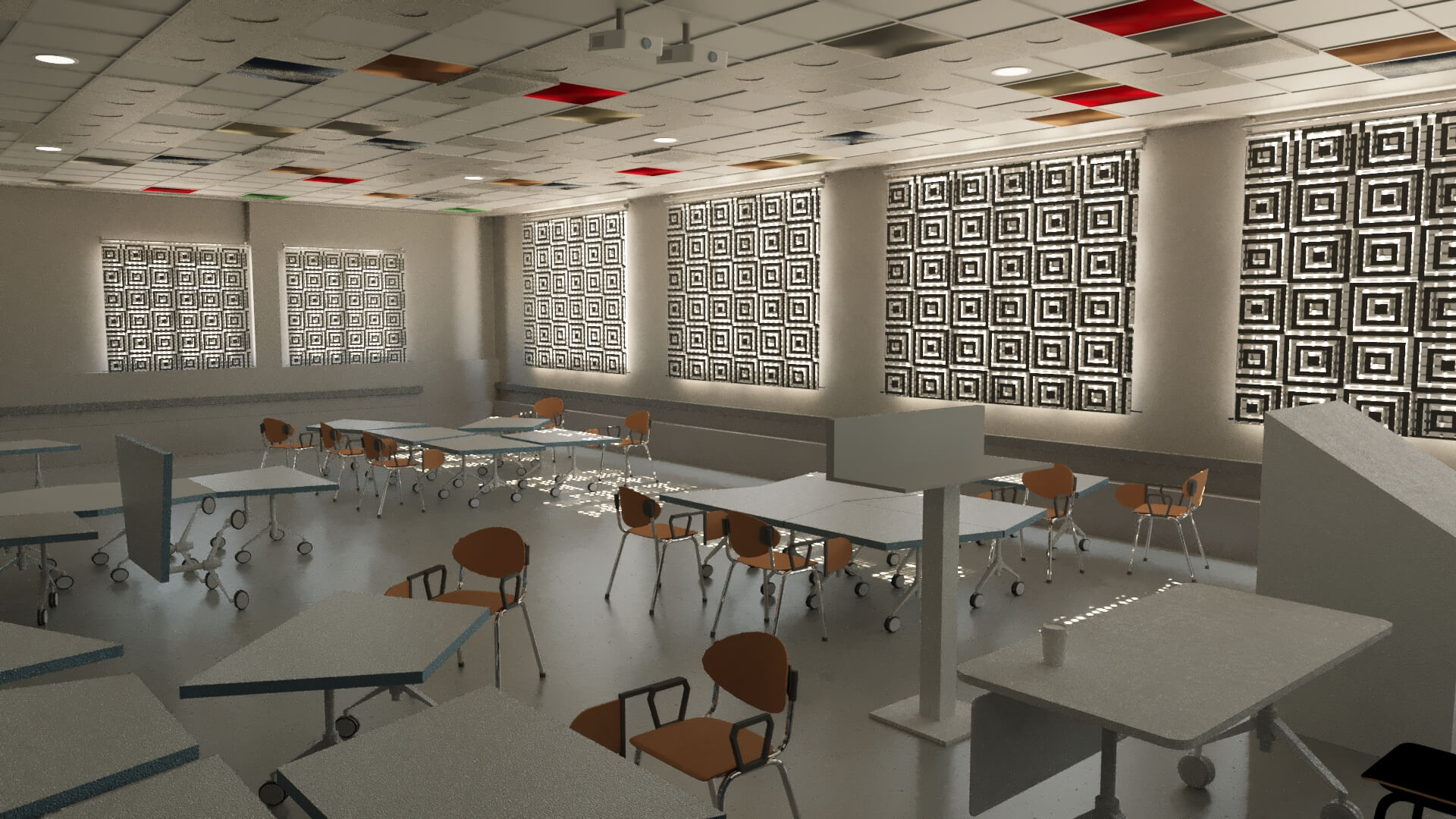 Modern Classroom Furniture Set - 3D Model by Architect Craft
