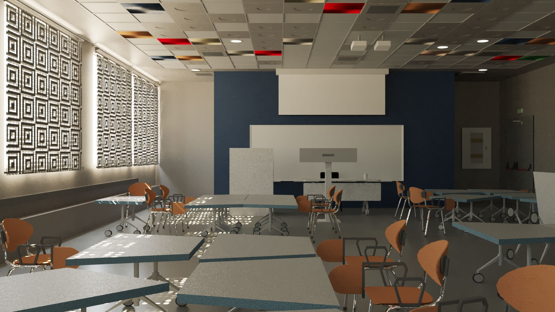 Modern Classroom Furniture Set - 3D Model by Architect Craft