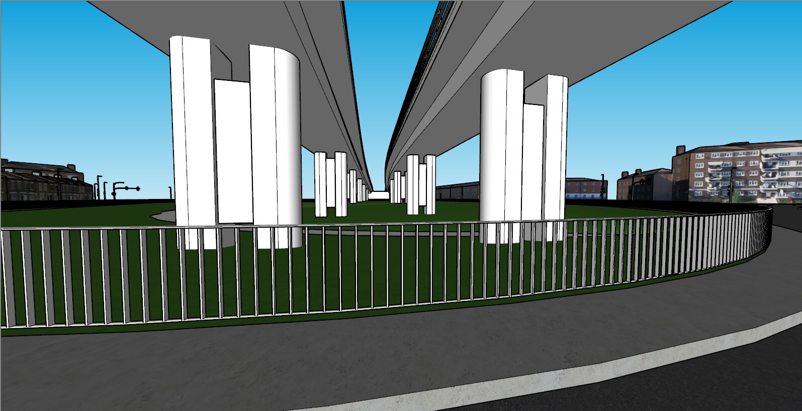 Urban Infrastructure: Modern Overpass Bridge - 3D Model by Architect Craft