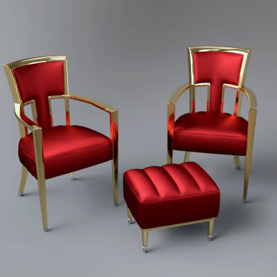 A3S H-Royal Pouf and Chair