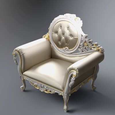 A3S H-Royal Arm Chair by Architect3DStudio