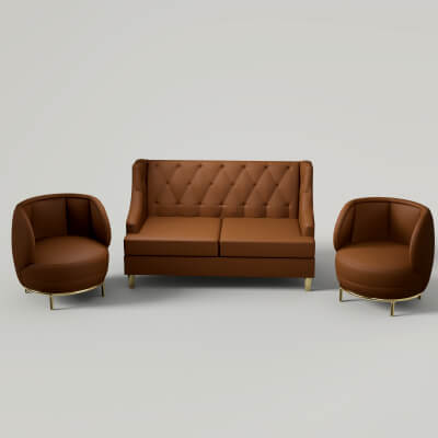 A3S H-Sofa With Soft Chairs