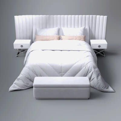 A3S H-White Bed