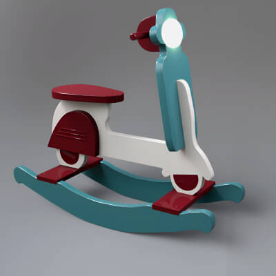 A3S H-Wooden Scooter by Architect3DStudio