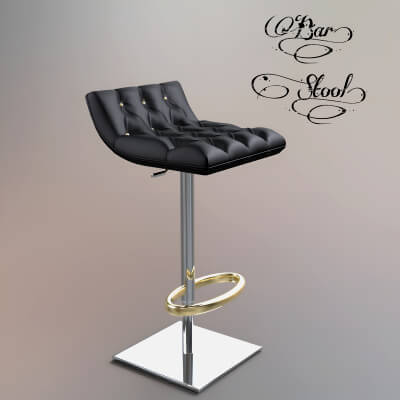 A3S P-Bar Stool 10 by Architect3DStudio