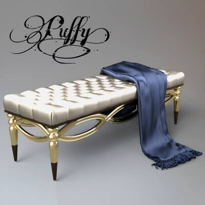 A3S P- Luxury Pouf by Architect3DStudio