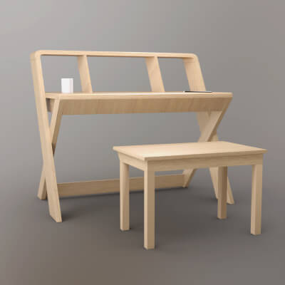 A3S Reading Table and Stool