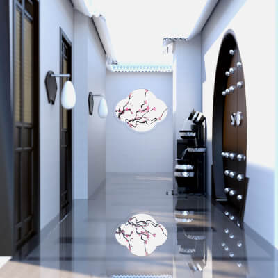 Simple Asian Corridor by Architect3DStudio