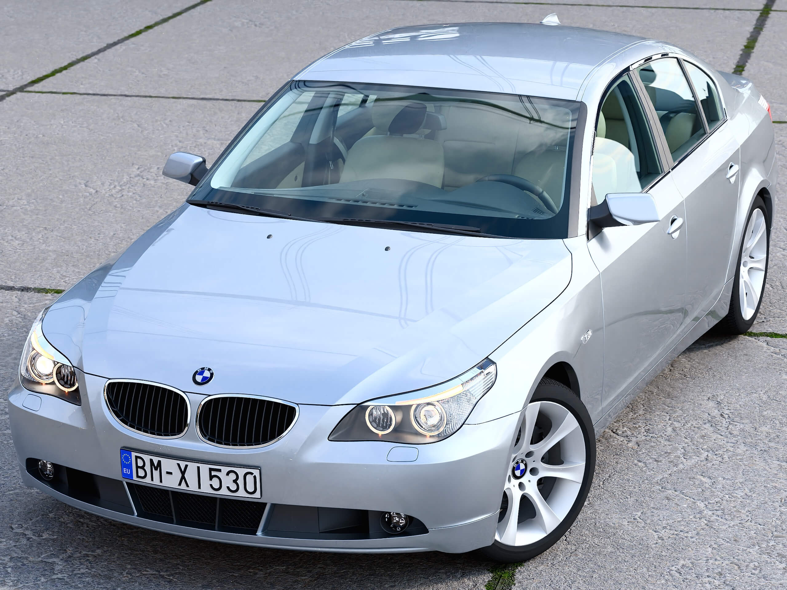 BMW 5-series E60 2006 3D Render, Digital Art by arkviz