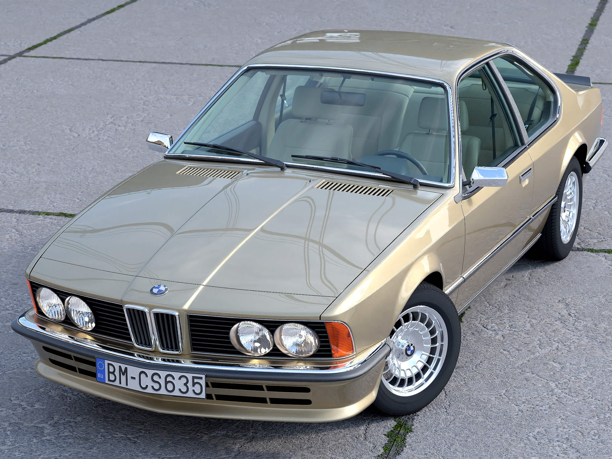 BMW 635 CSi 1986 3D Render, Digital Art by arkviz