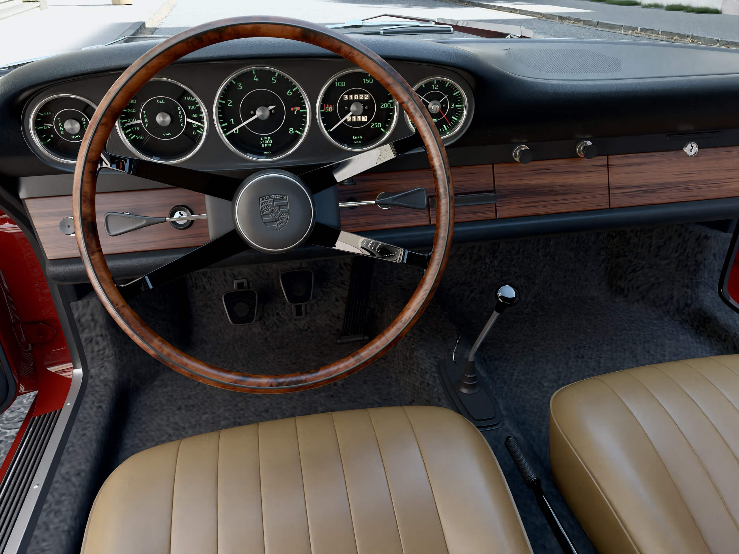 Bandes De Rail Supérieures Intérieures Pour Porsche 911 1964-73 Coupé/Targa - Noir, Plastique, Qualité