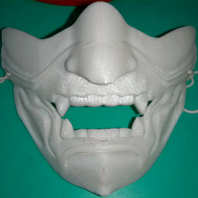 Japanese Samurai Mempo Half-Face Mask