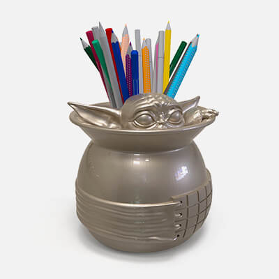 Star Wars Yoda Grogu Baby Pen Pencil Holder