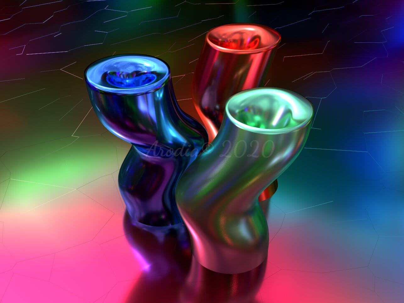 Reflections 13 3D Render, Digital Art by Arodia