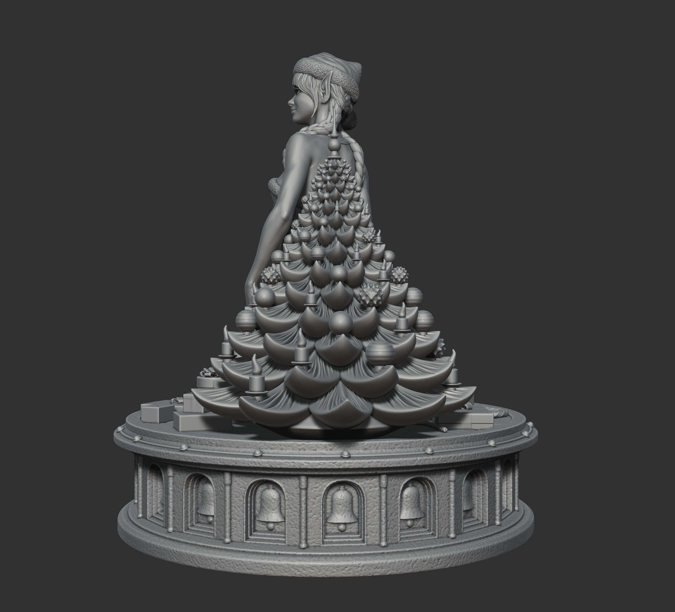 3D Printable. Elf and a Christmas Tree by Aronon