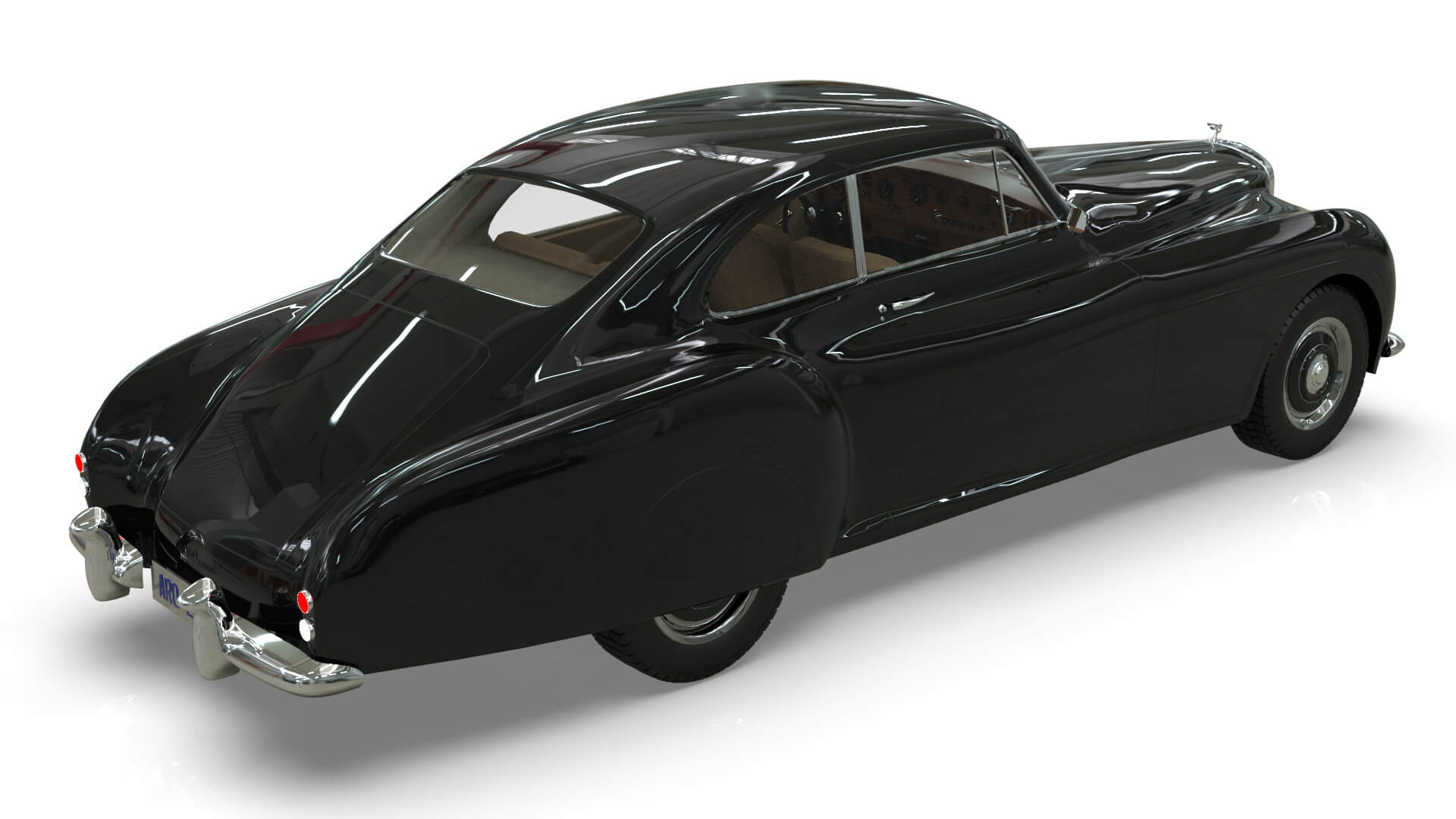 Bentley R-Type Continental 1952 Low Poly 3D Model by Arq_Lugo