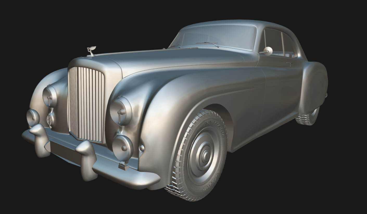 Bentley R-Type Continental 1952 Low Poly 3D Model by Arq_Lugo