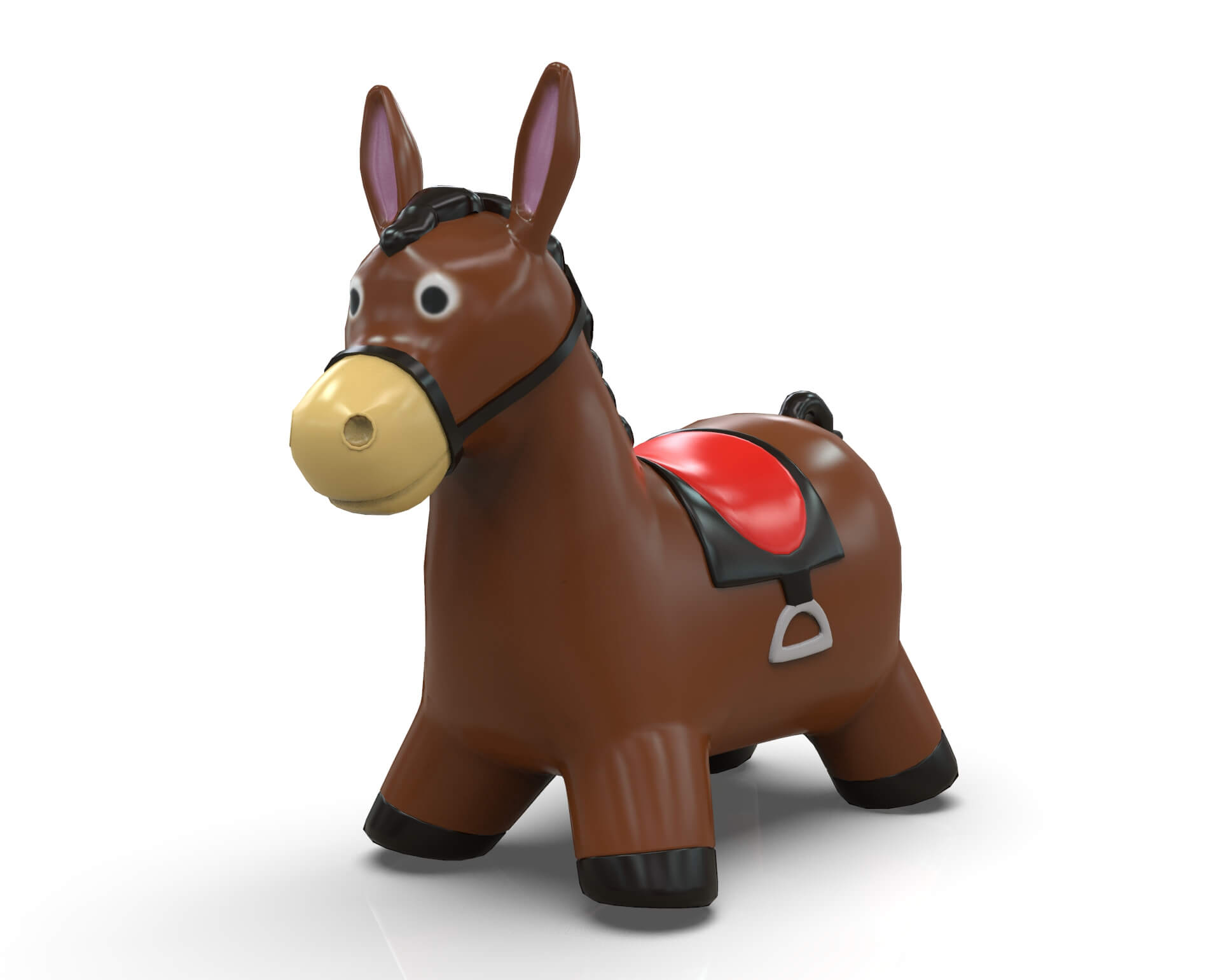 Jumping Donkey Toy Low Poly 3D Model by Arq_Lugo