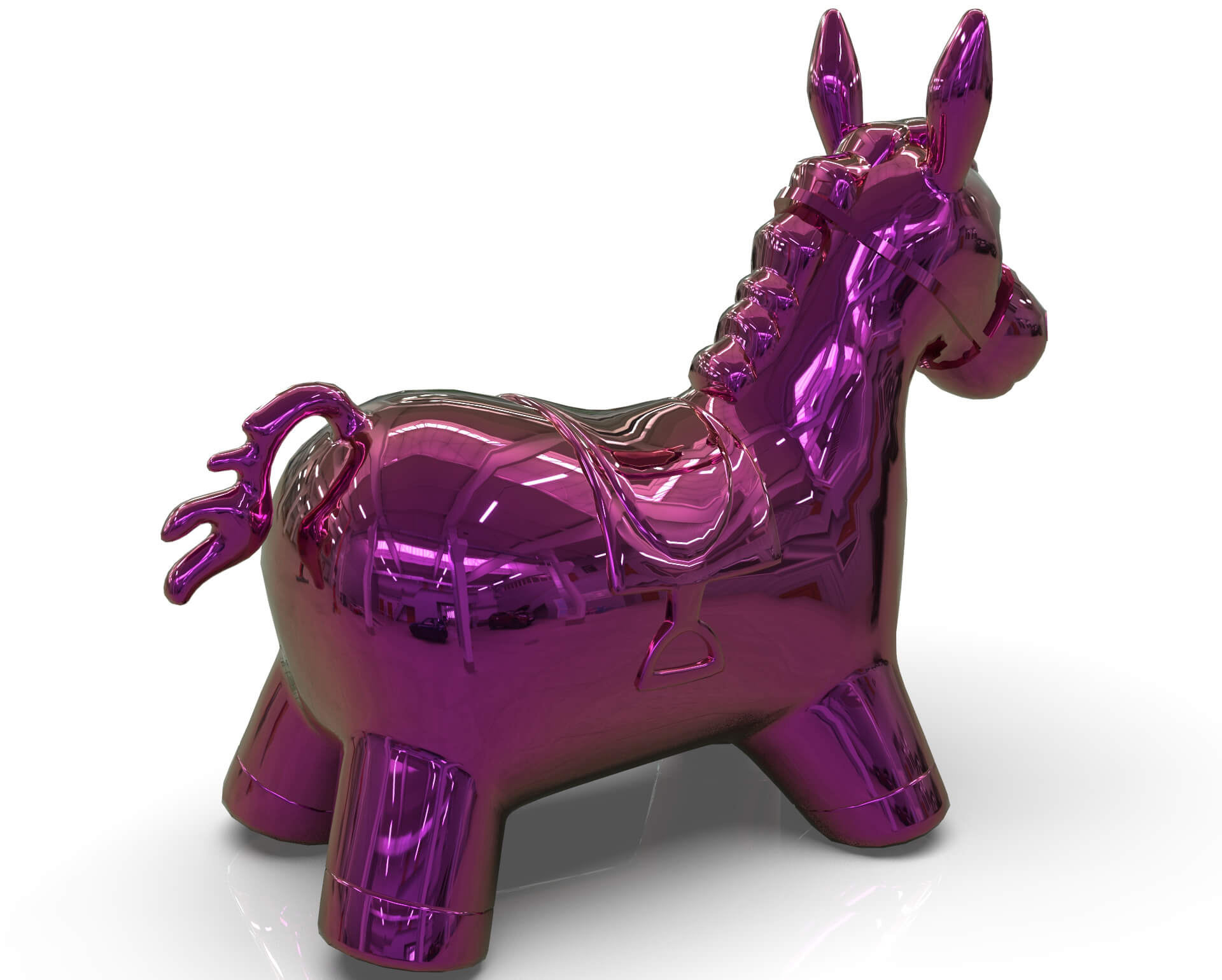 Jumping Donkey Toy Low Poly 3D Model by Arq_Lugo