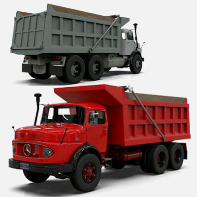 Mercedes-Benz 2624 Dump Truck 3D Model by Arq_Lugo