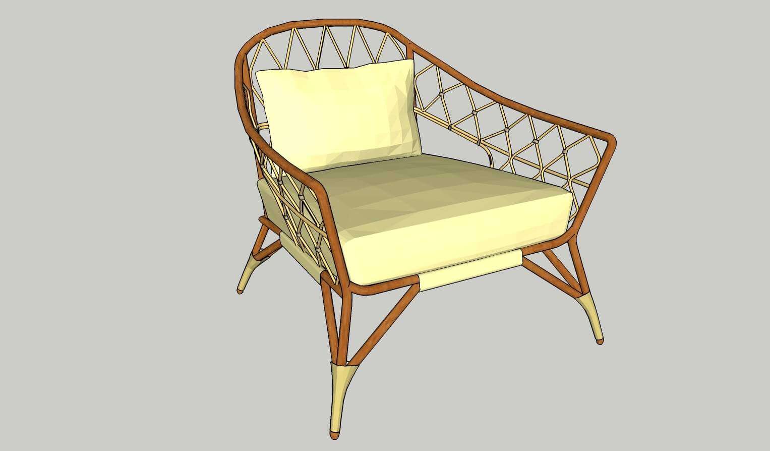 IKEA StockHolm Rattan Chair 3D Model by Arq_Lugo